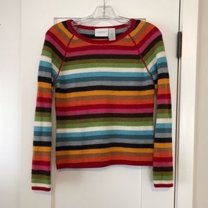 Liz Claiborne rainbow striped sweater